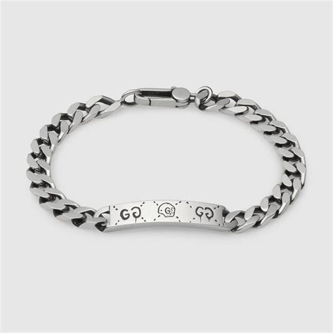 925 Sterling Silver GucciGhost Chain Bracelet 